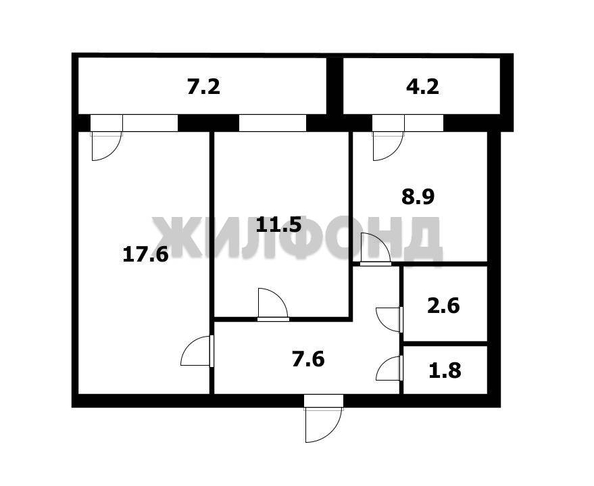 
  Продается 2-комн. квартира 50.04 м². Фото 1.