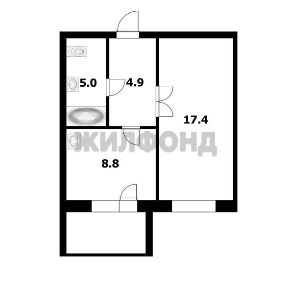 
  Продается 1-комн. квартира 36.1 м². Фото 13.