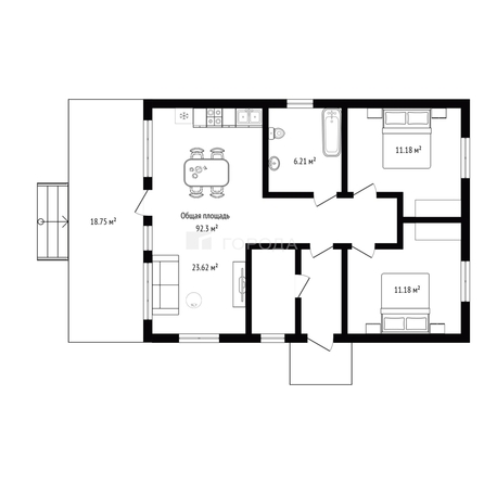 
  Продается дом 92.3 м². Фото 41.