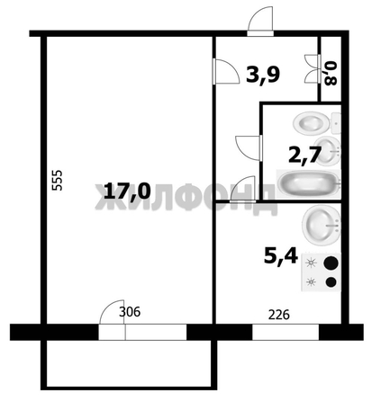 
  Продается 1-комн. квартира 29.6 м². Фото 8.