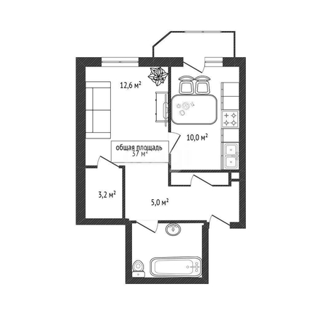 
  Продается 1-комн. квартира 37 м². Фото 16.