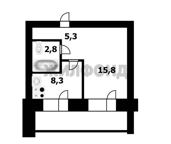 
  Продается 1-комн. квартира 32.2 м². Фото 37.