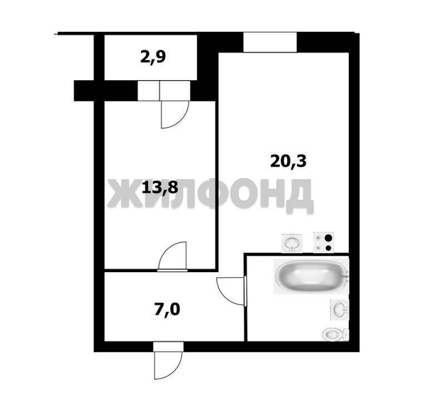 
  Продается 2-комн. квартира 45.7 м². Фото 13.