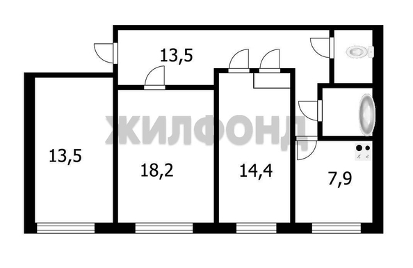 
  Продается 3-комн. квартира 73.1 м². Фото 17.