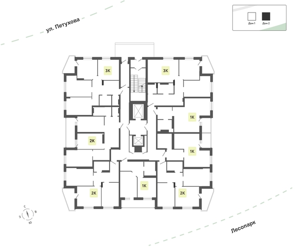 
  Продается 3-комн. квартира 72.3 м², в ЖК На Петухова, дом 1. Фото 30.