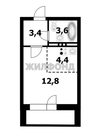
  Продается студия 24.3 м². Фото 17.