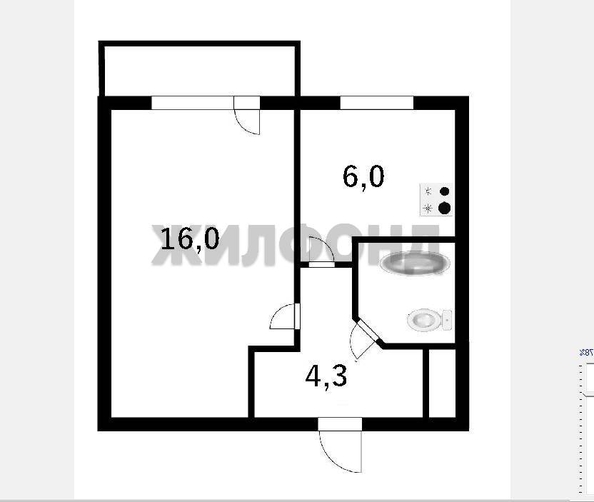
  Продается 1-комн. квартира 28.6 м². Фото 1.