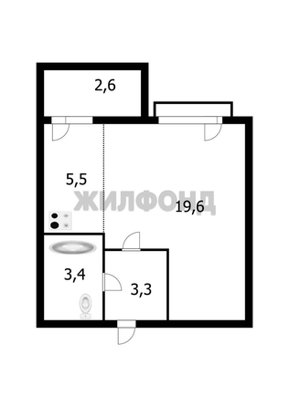 
  Продается студия 31.8 м². Фото 13.