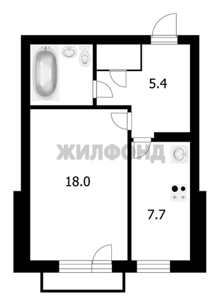 
  Продается 1-комн. квартира 38.2 м². Фото 8.