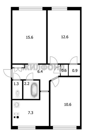 
  Продается 3-комн. квартира 57.5 м². Фото 30.