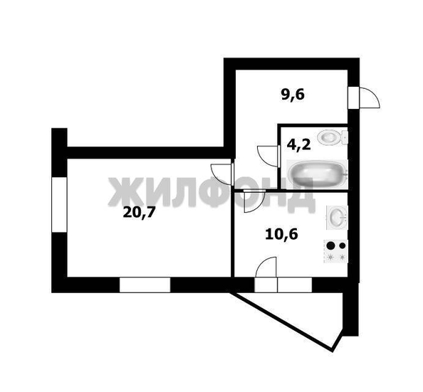
  Продается 1-комн. квартира 45.1 м². Фото 11.