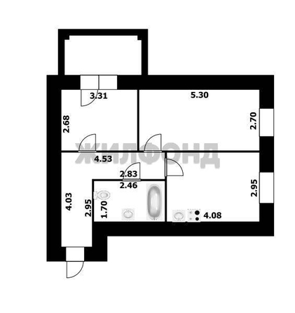 
  Продается 2-комн. квартира 49.3 м², в ЖК Акация на Ватутина, дом 2. Фото 19.