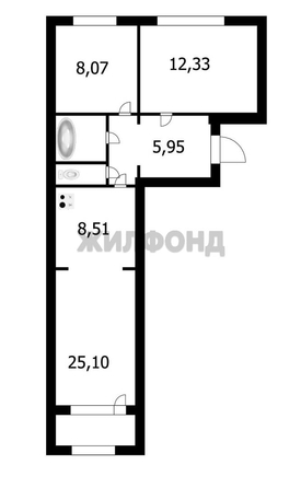 
  Продается 3-комн. квартира 58.3 м². Фото 24.