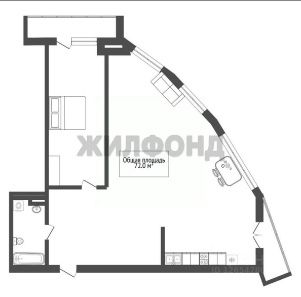 
  Продается 2-комн. квартира 66.3 м², в ЖК Флотилия. Фото 8.