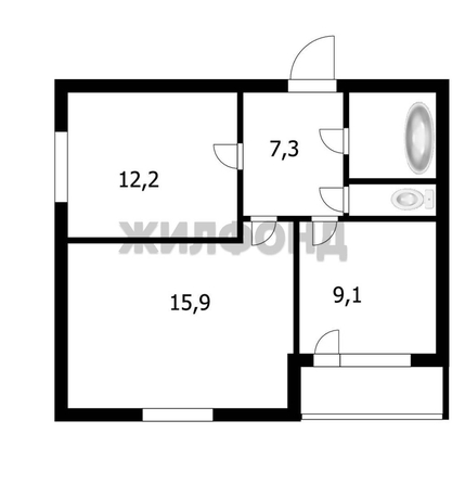 
  Продается 2-комн. квартира 52.6 м². Фото 3.