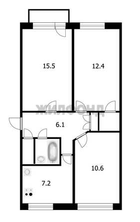 
  Продается 3-комн. квартира 57.7 м². Фото 14.