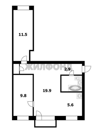 
  Продается 3-комн. квартира 53.5 м². Фото 10.