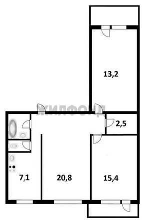 
  Продается 3-комн. квартира 62.5 м². Фото 27.
