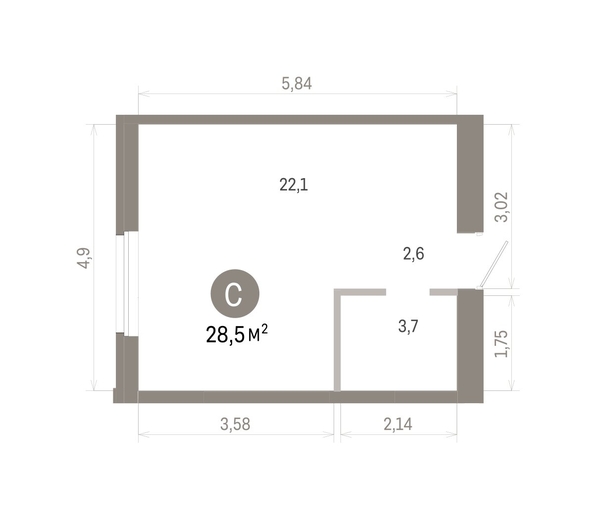 
  Продается студия 28.45 м², в ЖК Город на озере. Фото 1.