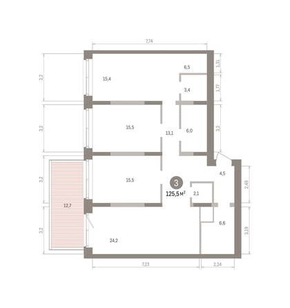 
  Продается 3-комн. квартира 125.51 м², в ЖК Европейский берег, дом 32. Фото 1.