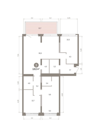 
  Продается 3-комн. квартира 128.48 м², в ЖК Европейский берег, дом 32. Фото 1.