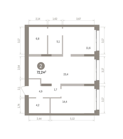 
  Продается 2-комн. квартира 72.16 м², в ЖК Европейский берег, дом 32. Фото 1.