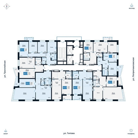 
  Продается 3-комн. квартира 54.6 м², в ЖК Салют, дом 1. Фото 1.
