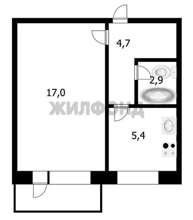 
  Продается 1-комн. квартира 30 м². Фото 8.