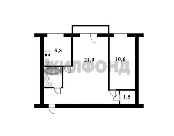 
  Продается 2-комн. квартира 42 м². Фото 23.