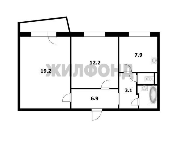 
  Продается 2-комн. квартира 52.9 м². Фото 24.