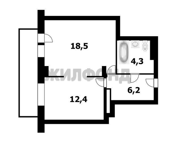 
  Продается 1-комн. квартира 45 м². Фото 15.