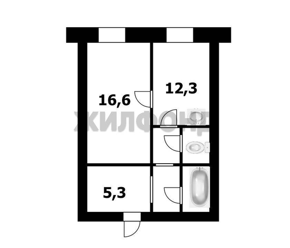 
  Продается 1-комн. квартира 43 м². Фото 12.