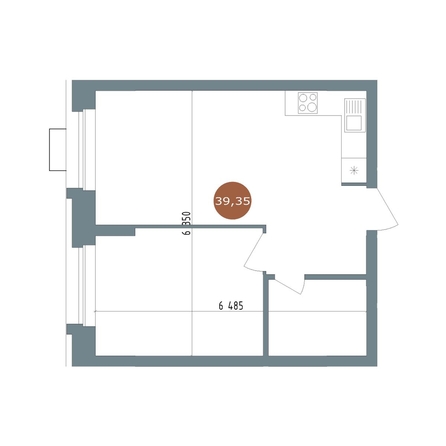 
  Продается 1-комн. квартира 39.35 м², в  19/56 Кварталы Телецентра, 3. Фото 1.