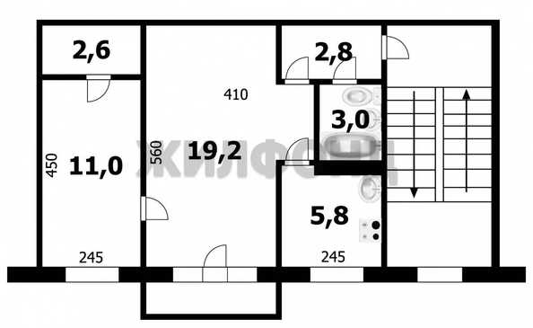 
  Продается 2-комн. квартира 46 м². Фото 11.