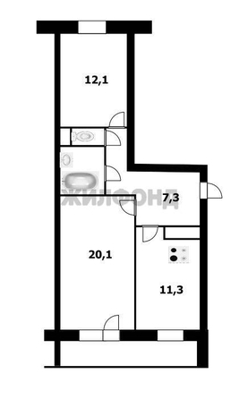 
  Продается 2-комн. квартира 60 м², в ЖК Аквамарин, дом 3/1. Фото 17.
