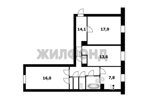 
  Продается 3-комн. квартира 77 м². Фото 15.