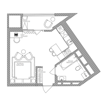 
  Продается студия 36.4 м², в ЖК Беринг, дом 2. Фото 2.