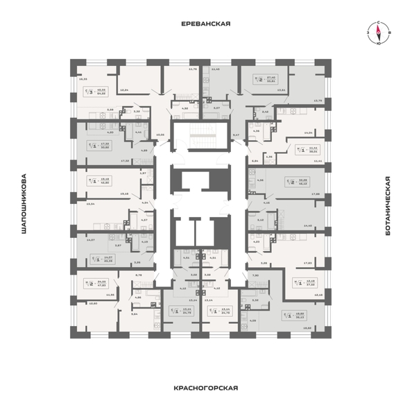 
  Продается 3-комн. квартира 64.22 м², в ЖК Ньютон, корпус 1. Фото 1.