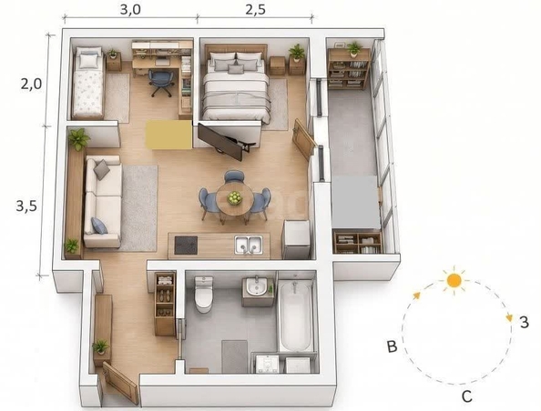 
  Продается студия 39.3 м², в ЖК Аквамарин, дом 1/2. Фото 2.