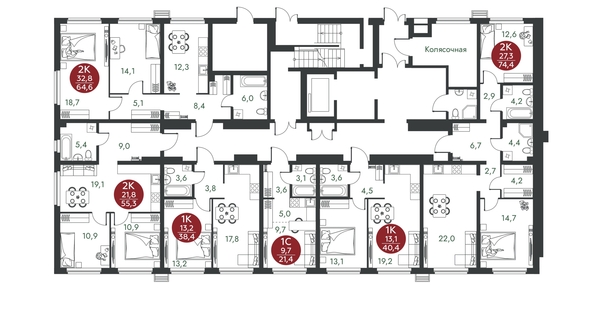 
  Продается 2-комн. квартира 64.6 м², в ЖК Скандинавские кварталы, дом 1. Фото 1.