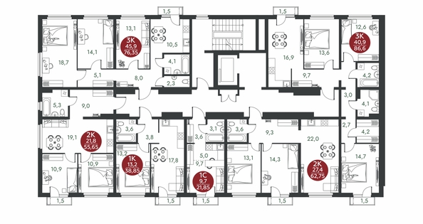 
  Продается 2-комн. квартира 55.65 м², в ЖК Скандинавские кварталы, дом 1. Фото 1.
