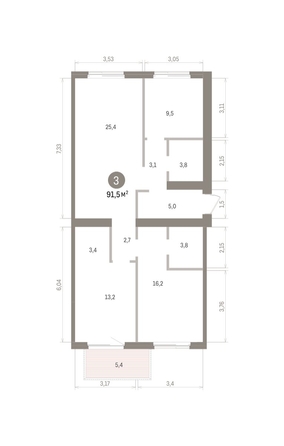 
  Продается 3-комн. квартира 91.49 м², в ЖК Пшеница, дом 5.2. Фото 1.