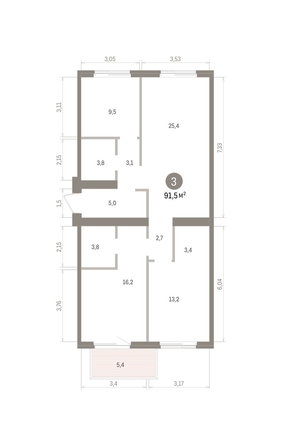 
  Продается 3-комн. квартира 91.49 м², в ЖК Пшеница, дом 5.2. Фото 1.