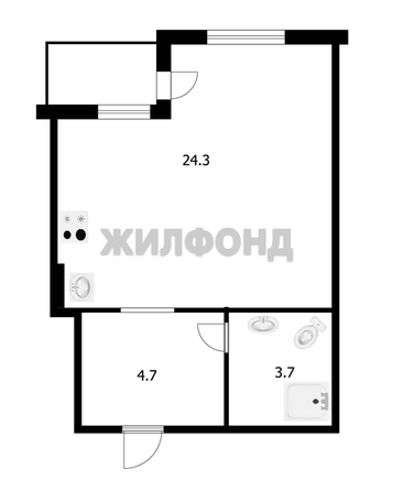
  Продается студия 33 м², в ЖК На Тульской, 1 этап. Фото 20.