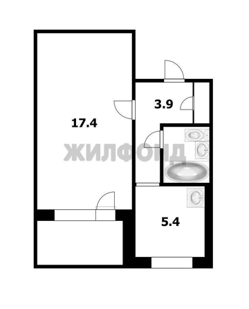 
  Продается 1-комн. квартира 30.3 м². Фото 22.