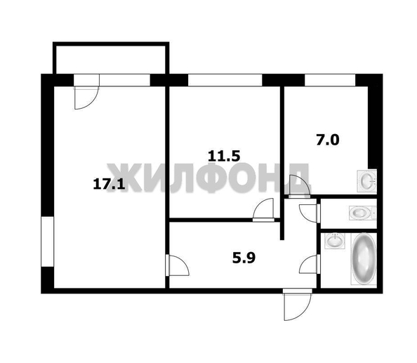 
  Продается 2-комн. квартира 46.2 м². Фото 18.