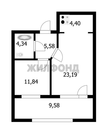 
  Продается 2-комн. квартира 49.4 м², в ЖК Фламинго, дом 2. Фото 10.