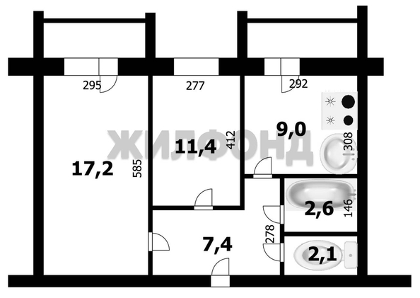 
  Продается 2-комн. квартира 47.8 м². Фото 17.