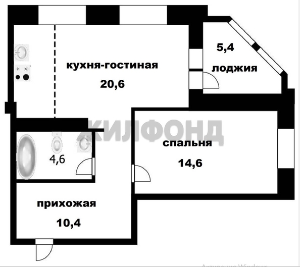 
  Продается 2-комн. квартира 50 м², в ЖК Аквамарин, дом 3. Фото 23.