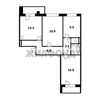 
  Продается 3-комн. квартира 73.4 м². Фото 10.